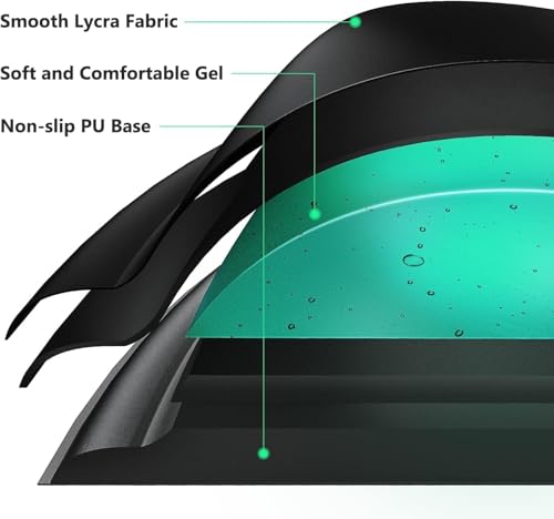 3D Mauspad Handgelenkstütze Unterstützung Gaming Mauspad， Mausmatte rutschfeste Gummibasis Memory Foam Mousepad Maus für Laptop Computer -Obsidian Heiliger Bild 5