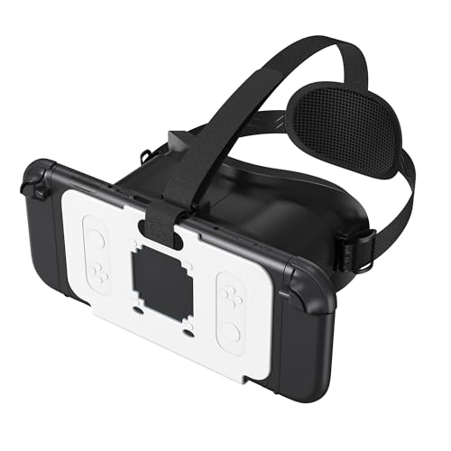 VR-Headset für Switch 2 2025, Switch 2 Virtual Boy VR-Brille mit verstellbaren HD-Gläsern und bequemen Kopfbändern mit breiter Polsterung, Labo VR Kit 3D-Brille für Switch 2 Zubehör, Weiß & Schwarz Bild 1