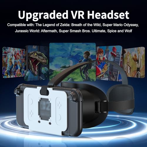 VR-Headset für Switch 2 2025, Switch 2 Virtual Boy VR-Brille mit verstellbaren HD-Gläsern und bequemen Kopfbändern mit breiter Polsterung, Labo VR Kit 3D-Brille für Switch 2 Zubehör, Weiß & Schwarz Bild 2
