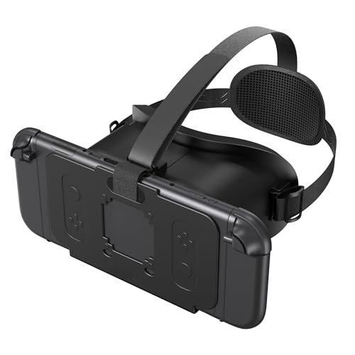 VR-Headset für Switch 2 2025, Switch 2 Virtual Boy VR-Brille mit verstellbaren HD-Gläsern und bequemen Kopfbändern mit breiter Polsterung, Labo VR Kit 3D-Brille für Switch 2 Zubehör, Schwarz Bild 1