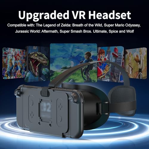 VR-Headset für Switch 2 2025, Switch 2 Virtual Boy VR-Brille mit verstellbaren HD-Gläsern und bequemen Kopfbändern mit breiter Polsterung, Labo VR Kit 3D-Brille für Switch 2 Zubehör, Schwarz Bild 2