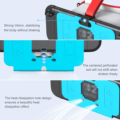 Aktualisiertes VR-Headset für Nintendo Switch 2 (2025 Neu), Virtual Reality-Brille mit verstellbaren HD-Objektiven und bequemem Kopfgurt, 3D-Brille für Switch 2 Zubehör (Blau Weiß) Bild 4