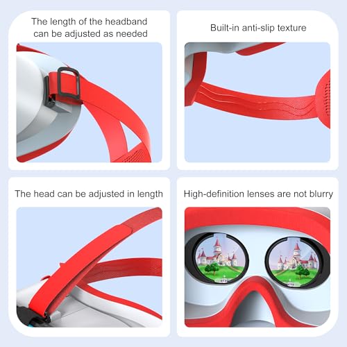 Aktualisiertes VR-Headset für Nintendo Switch 2 (2025 Neu), Virtual Reality-Brille mit verstellbaren HD-Objektiven und bequemem Kopfgurt, 3D-Brille für Switch 2 Zubehör (Blau Weiß) Bild 7