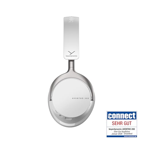 beyerdynamic AVENTHO 200 Wireless Over-Ear Kopfhörer mit aktiver Geräuschunterdrückung, 60 Stunden Akkulaufzeit, austauschbare Ohrpolster, Design in Nordic Grey - neues Update per App verfügbar Bild 2