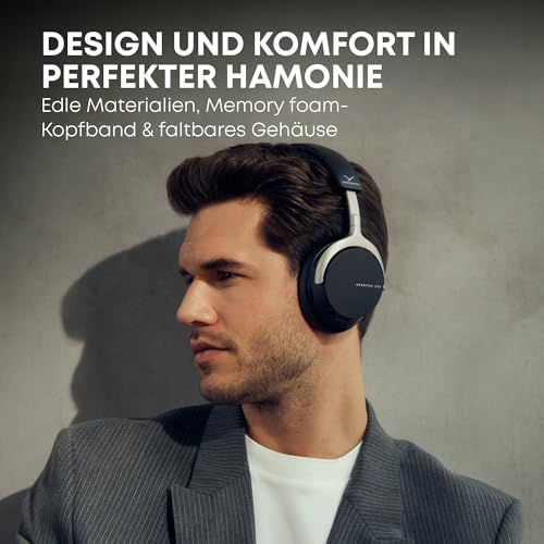 beyerdynamic AVENTHO 200 Wireless Over-Ear Kopfhörer mit aktiver Geräuschunterdrückung, 60 Stunden Akkulaufzeit, austauschbare Ohrpolster, Design in Nordic Grey - neues Update per App verfügbar Bild 6