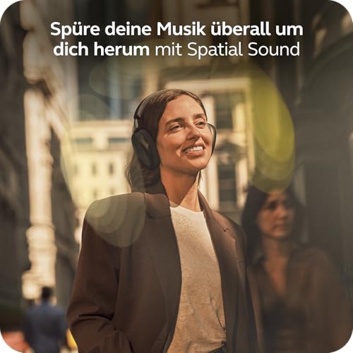 Jabra Evolve3 85 Over-Ear Bluetooth Headset kabellos mit Mikrofon & Ladestation für Büro, USB-C, KI-Sprachanruf, Adaptive ANC, 25h Akku, für Meeting-Apps, Schwarz Bild 4