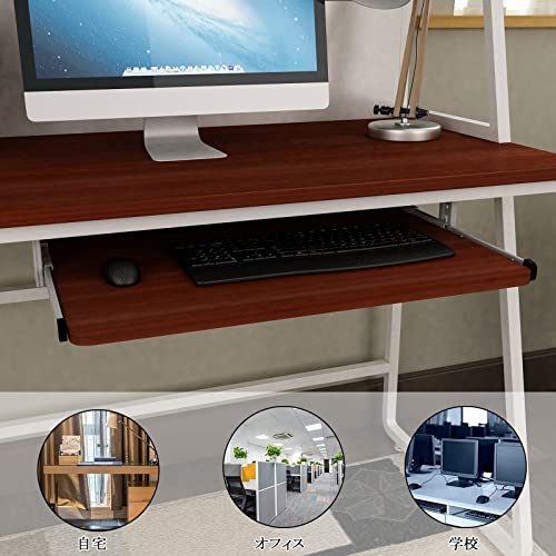 Schreibtischverlängerung aus Naturholz für Tastatur und Maus, 35,6 cm, leichtgängige Schublade mit Kugellagern, einfache, leise Aufbewahrungslösung für Home Office & Gaming Bild 6