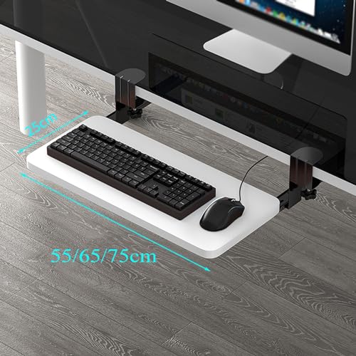 Tastaturablage mit Klemmhalterung für Maus, Gaming-Mauspad, perfekt für Zuhause, Büro, natürliche Farbe, 65 cm Größe, unter dem Schreibtisch Bild 7