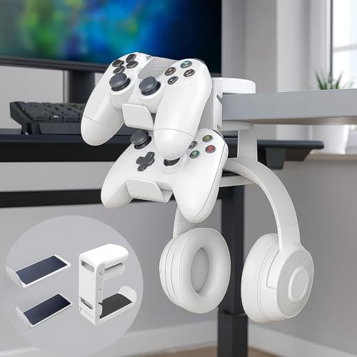 Drehbarer Kopfhörerständer mit 360°-Drehgelenk – verstellbarer Klemm-On-Headset-Halter unter dem Schreibtisch, universeller Gaming- und Büro-Kopfhöreraufhänger (Rosa) Bild 7