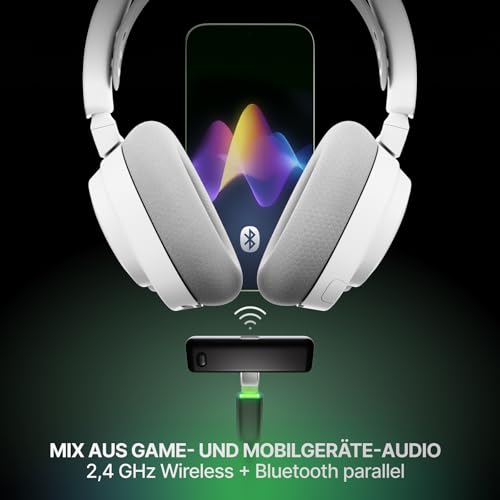 SteelSeries Arctis Nova 7X Wireless Gen 2 Xbox Gaming-Headset - Echtzeit-App-Steuerung - Über 50 Std. Akkulaufzeit - 2,4 GHz/Bluetooth parallel möglich - PC, PS5, PS4, Switch 1/2, Mobilgeräte Bild 4