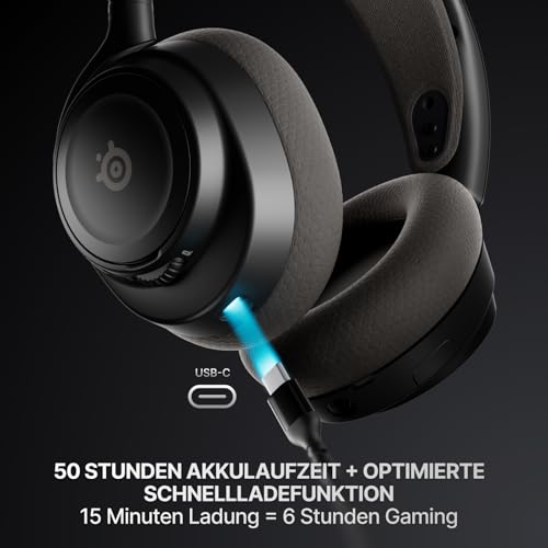 SteelSeries Arctis Nova 7 Wireless Gen 2 Multi-Plattform-Gaming-Headset - Echtzeit-App-Steuerung - Über 50 Std. Akkulaufzeit - 2,4 GHz/Bluetooth parallel möglich -PC, PS5, PS4, Switch 1/2, Mobilgeräte Bild 5