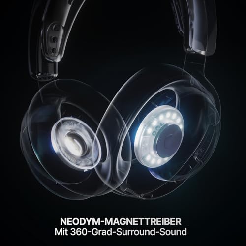 SteelSeries Arctis Nova 7 Wireless Gen 2 Multi-Plattform-Gaming-Headset - Echtzeit-App-Steuerung - Über 50 Std. Akkulaufzeit - 2,4 GHz/Bluetooth parallel möglich -PC, PS5, PS4, Switch 1/2, Mobilgeräte Bild 6