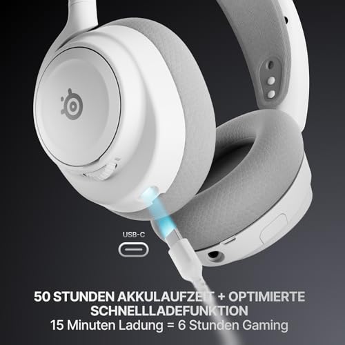 SteelSeries Arctis Nova 7P Wireless Gen 2 - PS5 Headset - Gaming Headset Wireless - App-Steuerung - Über 50 Std. Akku & Schnellladefunktion - 2,4 GHz+ Bluetooth - Für PlayStation, PC & mehr - Weiß Bild 5