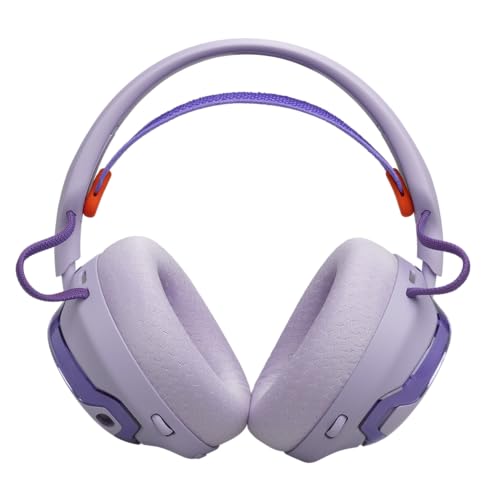 JBL Quantum 650 Kabelloses Bluetooth-Gaming-Headset mit JBL Quantum Raumsound, Noise-Cancelling-Mikrofon, USB-C-Kabel, 45-Stunden-Akku, austauschbaren Teilen & Multi-Plattform-Kompatibilität, Lila Bild 2