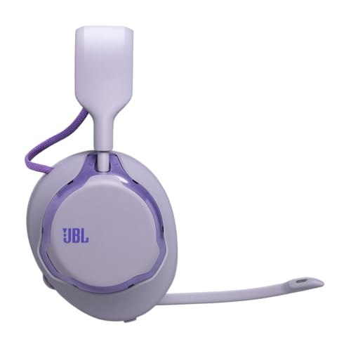 JBL Quantum 650 Kabelloses Bluetooth-Gaming-Headset mit JBL Quantum Raumsound, Noise-Cancelling-Mikrofon, USB-C-Kabel, 45-Stunden-Akku, austauschbaren Teilen & Multi-Plattform-Kompatibilität, Lila Bild 3