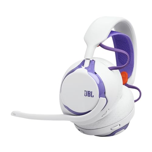 JBL Quantum 650 Kabelloses Bluetooth-Gaming-Headset mit JBL Quantum Raumsound, Noise-Cancelling-Mikrofon, USB-C-Kabel, 45-Stunden-Akku, austauschbaren Teilen & Multi-Plattform-Kompatibilität, Weiß Bild 1