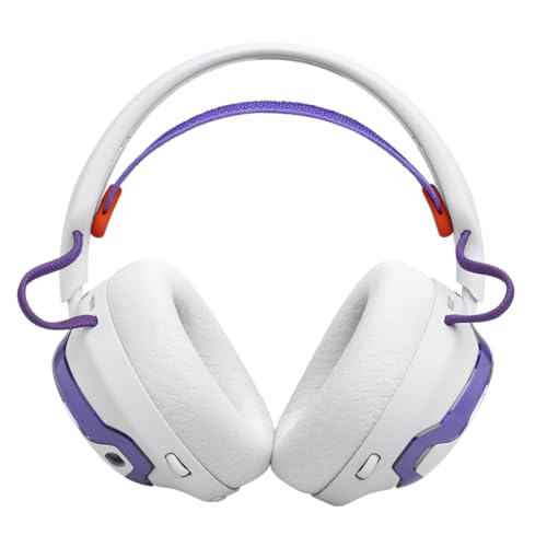JBL Quantum 650 Kabelloses Bluetooth-Gaming-Headset mit JBL Quantum Raumsound, Noise-Cancelling-Mikrofon, USB-C-Kabel, 45-Stunden-Akku, austauschbaren Teilen & Multi-Plattform-Kompatibilität, Weiß Bild 2