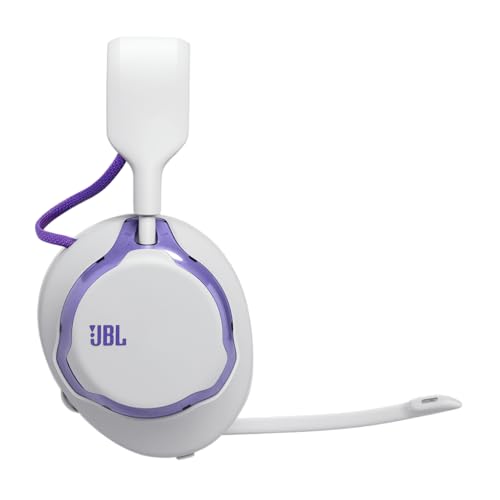 JBL Quantum 650 Kabelloses Bluetooth-Gaming-Headset mit JBL Quantum Raumsound, Noise-Cancelling-Mikrofon, USB-C-Kabel, 45-Stunden-Akku, austauschbaren Teilen & Multi-Plattform-Kompatibilität, Weiß Bild 3