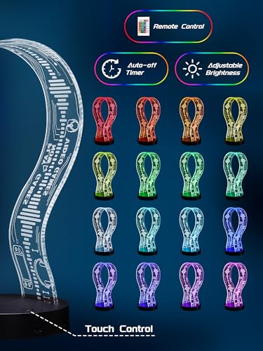 CoolGift Mart Leuchtender Kopfhörerständer mit 16 farbigen Lichtern, Acryl-Headset-Ständer im Gaming-Design mit 1 USB- und 1 Typ-C-Ladeanschluss, Geschenk für Gamer, Männer und Musikliebhaber Bild 4