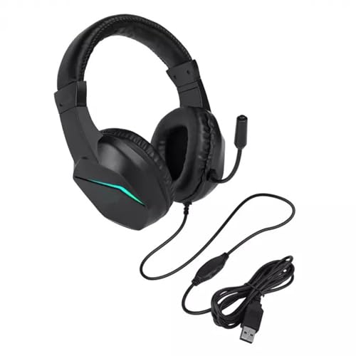 Wired Gaming Headset, USB-Kabel-Over-Ear-Gaming-Headset mit Mikrofon, 40-mm-Treiber, Gaming-Kopfhörer für PC-Laptop-Gaming (OY733USB) Bild 7