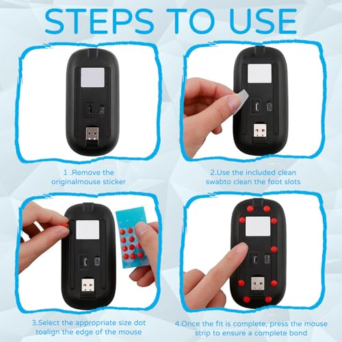 40 Stück Mouse Skates Set für Logitech G PRO Wireless,Superglide Performance auf Glas Mauspad,Ultra-Schnelle Mausfüße für Logitech G PRO Wireless,Mouse Dot Skate Set,Mausfüße für Gaming und Büro Bild 4
