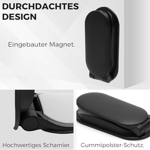 VOSSOT Headset Halterung Wandhalterung, Faltbar Kopfhörerhalter, Klein Kopfhörer Halter, Headset Ständer, Kopfhörer Ständer, für Wand Schreibtisch, für Gaming Zubehör, Over Ear Kopfhörer, Schwarz Bild 3
