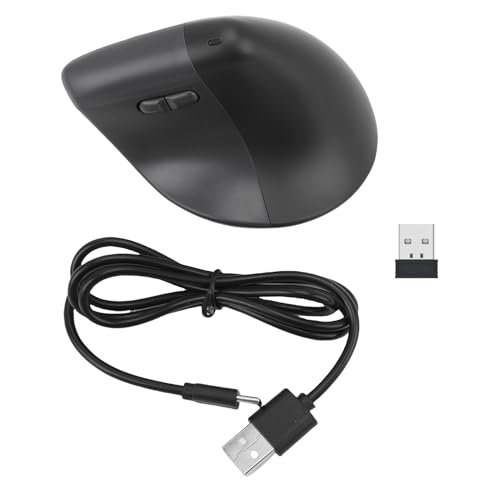 Jectse Wireless Ergonomische Maus, Bluetooth 2,4G Dual -Modus Vertikaler Maus 800/1200/1600 Einstellbarer DPI, Silent Gaming Maus für PC -Laptop für Fenster, Plug und Play Bild 7
