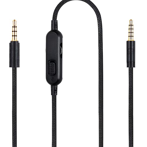 GEU Headset Kabel 2m für G433 G233 G Pro X, Geflochtenes Ersatz Audio Kabel 3,5mm Klinke mit Lautstärkeregler & Stummschaltung, Rauschfrei Langlebig für PC, PS5, Xbox, Switch Bild 1