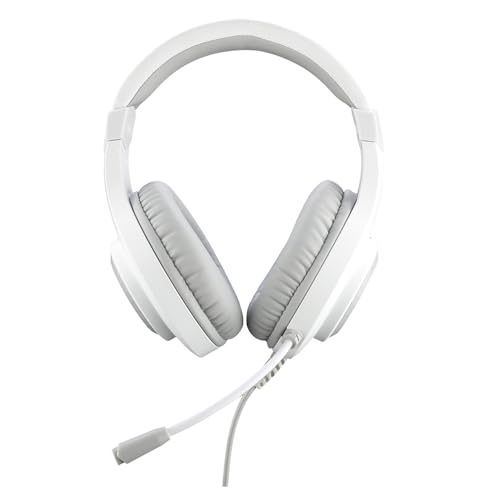 Redragon H260 Hylas Kabelgebundenes Gaming-Headset, 50 mm Treiber, Stereo Surround Sound, Geräuschunterdrückendes Mikrofon, Dynamische RGB-Hintergrundbeleuchtung, Over-Ear Kopfhörer für PC, Weiß Bild 4