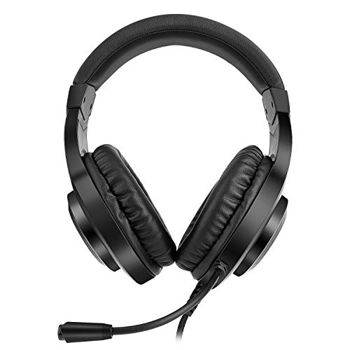 Redragon H260 Hylas Kabelgebundenes Gaming-Headset, 50 mm Treiber, Stereo Surround Sound, Geräuschunterdrückendes Mikrofon, Dynamische RGB-Hintergrundbeleuchtung, Over-Ear Kopfhörer für PC, Schwarz Bild 3