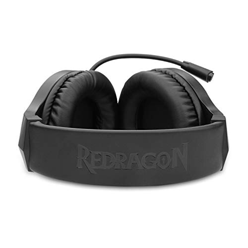 Redragon H260 Hylas Kabelgebundenes Gaming-Headset, 50 mm Treiber, Stereo Surround Sound, Geräuschunterdrückendes Mikrofon, Dynamische RGB-Hintergrundbeleuchtung, Over-Ear Kopfhörer für PC, Schwarz Bild 6