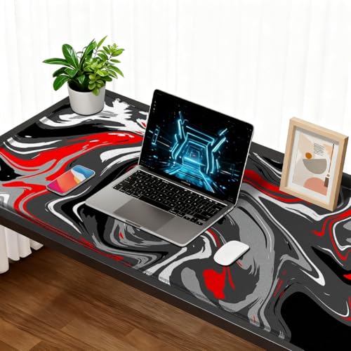 Rcege Großer Mauspad für Schreibtisch - Gaming-Mauspad mit genähten Kanten, Nicht rutschender Unterlage, Schreibtischmatte für Tastatur und Maus Bild 6