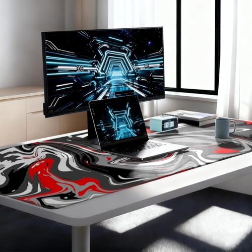 Rcege Großer Mauspad für Schreibtisch - Gaming-Mauspad mit genähten Kanten, Nicht rutschender Unterlage, Schreibtischmatte für Tastatur und Maus Bild 7