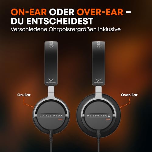 beyerdynamic DJ 300 PRO X CLUB Professioneller 2-in-1 DJ-Kopfhörer On-/Over-Ear-Wechsel als Flexibles Style- und Nutzungsfeature für Professionelle DJs Bild 3
