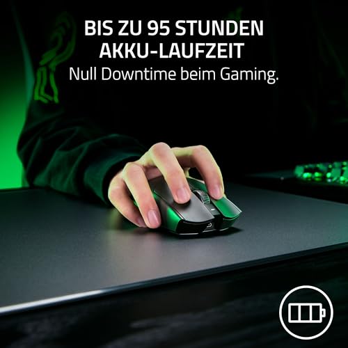 Razer Viper V3 Pro SE - Ultra leichte kabellose symmetrische E-Sport-Gaming-Maus - 54g - Focus Pro 35K Sensor - HyperSpeed - Optical Mouse Switches Gen-3 - bis 95 Std Akku-Laufzeit - PC/Mac | Schwarz Bild 6