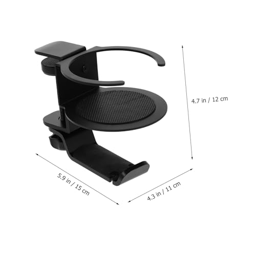 Cabilock Drehbarer Kopfhörerhalter und Becherhalter aus Silikon Platzsparende Headset Halterung für Schreibtisch mit Tischklemme Geeignet für Gaming Headsets und Becher bis Belastbar Bild 3