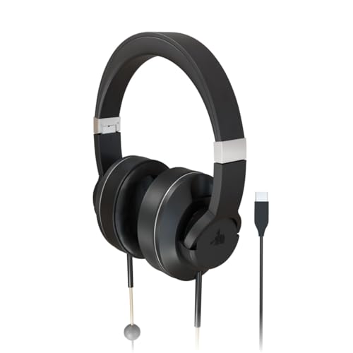 DefenderShield Over-Ear Air Tube Kopfhörer E M F Free - USB-C Wired Design für reduzierten drahtlosen Signalkontakt - Integriertes Mikrofon & Audiosteuerung - Faltbare Airtube Kopfhörer mit Reiseetui Bild 1