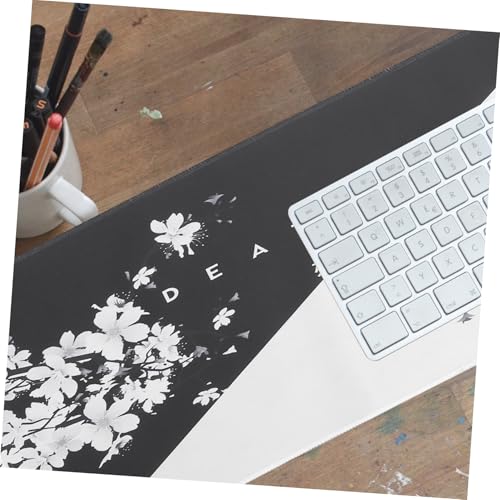 Großes Kirschblüten Gaming Mauspad rutschfest mit Genähter Kante Gummiunterseite für Büro und Computer Schreibtischunterlage Tastatur und Maus Pad Bild 7