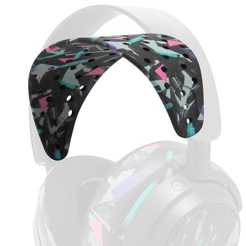 WC HeadbandZ Arctis Nova V2 – Verbessertes, breites Silikon-Kopfband, kompatibel mit Arctis Nova Headsets von Wicked Cushions | Breiteres, gewichtsverteilendes Design | 90's Black Bild 1