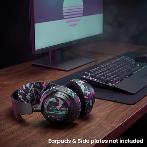 WC HeadbandZ Arctis Nova V2 – Verbessertes, breites Silikon-Kopfband, kompatibel mit Arctis Nova Headsets von Wicked Cushions | Breiteres, gewichtsverteilendes Design | 90's Black Bild 3
