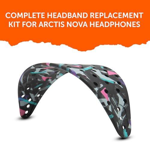 WC HeadbandZ Arctis Nova V2 – Verbessertes, breites Silikon-Kopfband, kompatibel mit Arctis Nova Headsets von Wicked Cushions | Breiteres, gewichtsverteilendes Design | 90's Black Bild 5