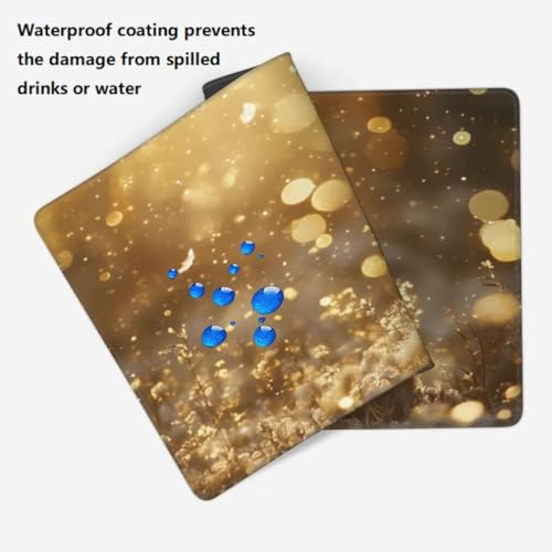Mauspad XXL 1000x500mm, Gold Mousepad XXL Mauspad Gaming Fuchs Mouse Pad mit Genähten Kanten, Rutschfest und Wasserabweisend Schreibtisch Unterlage Groß Desk Mat für Tastatur und Maus -MP630 Bild 4
