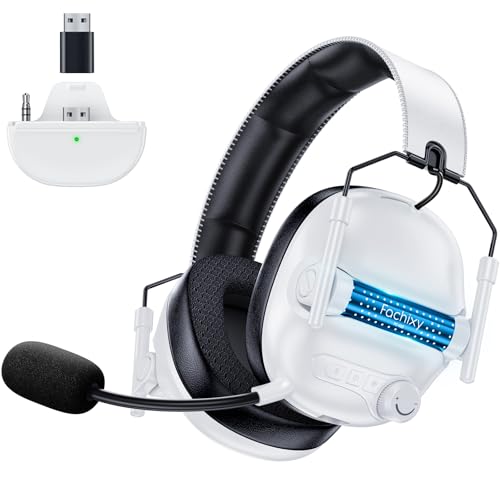 Fachixy FC400 Gaming Headset Wireless Für Xbox Series X|S|One, PC, PS5, PS4, Switch, 2.4GHz & Bluetooth 5.4 Headset Kabellos mit Mikrofon, Geringe Latenz Noise Cancelling, Faltbar, 50H Akkulaufzeit Bild 1