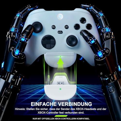 Fachixy FC400 Gaming Headset Wireless Für Xbox Series X|S|One, PC, PS5, PS4, Switch, 2.4GHz & Bluetooth 5.4 Headset Kabellos mit Mikrofon, Geringe Latenz Noise Cancelling, Faltbar, 50H Akkulaufzeit Bild 2
