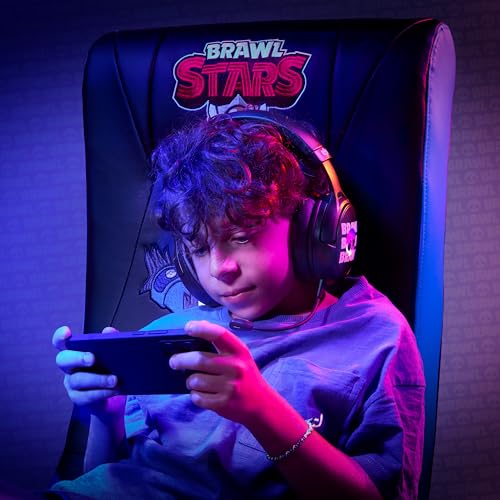 SUBSONIC - Brawl Stars Gaming-Headset, Kabellos, mit LED-Beleuchtung, Abnehmbarem Mikrofon, 40mm Treiber, RGB-Totenkopf-Design, Schwarz und Rot, für PC, Tablet, Smartphone Bild 7