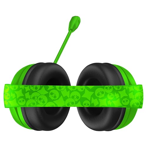 SUBSONIC Brawl Stars Gaming-Headset, Kabellos, RGB-LED-Beleuchtung, Abnehmbares Mikrofon, 40mm Treiber, Stereo/7.1, Schwarz und Rot, für Konsolen, PC, Tablet, Smartphone Bild 4