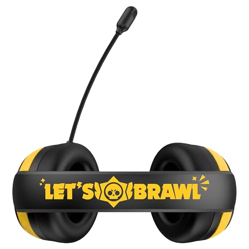 SUBSONIC - Brawl Stars Gaming-Headset mit Mikrofon, Schwarz und Rot, 40mm-Treiber, Stereoklang, Kompatibel mit Konsolen, PCs, Tablets und Smartphones, Offiziell Lizenziert Bild 6