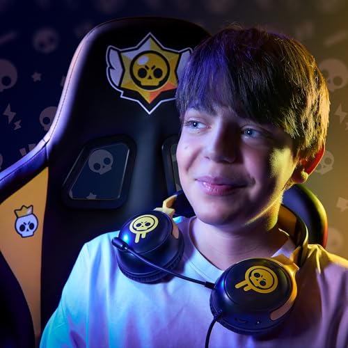 SUBSONIC - Brawl Stars Gaming-Headset mit Mikrofon, Schwarz und Rot, 40mm-Treiber, Stereoklang, Kompatibel mit Konsolen, PCs, Tablets und Smartphones, Offiziell Lizenziert Bild 7