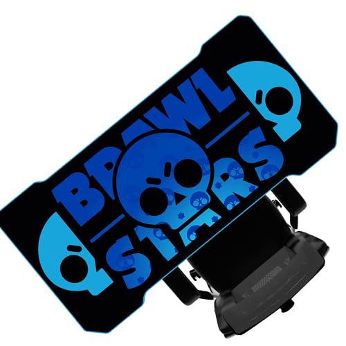 SUBSONIC Gaming-Schreibtisch mit Brawl Stars XXL-Mauspad, Carbon-Finish, 120x60cm Tischplatte, Schwarz-Rot, Getränkehalter, Headset-Halter, Kabelmanagement Bild 3