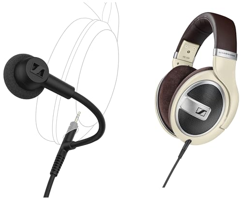 Sennheiser Kopfhörer Bundle HD 599 Kopfhörer HD 500 BAM Ansteckmikrofon mit Geräuschunterdrückung, hochwertiger Sound für Gaming, Streaming & Podcast Bild 1